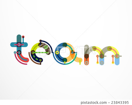 Team word lettering banner 23843395