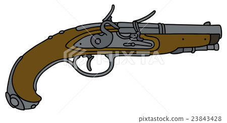 Historical matchlock pistol - Stock Illustration [23843428] - PIXTA