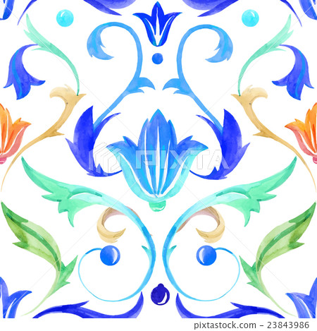 Vintage baroque victorian retro pattern Vintage baroque victorian retro pattern 23843986