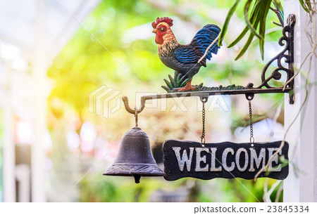 Doorbell welcome to home, Old cock symbol bell Doorbell welcome to home, Old cock symbol bell 23845334
