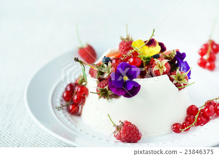 dessert with berries 23846375