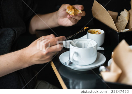 breakfast in the coffee shop 23847433