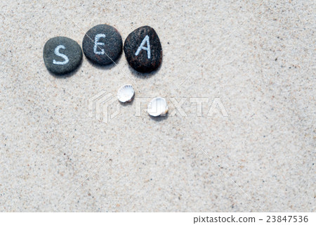 stones on the sand background stones on the sand background 23847536
