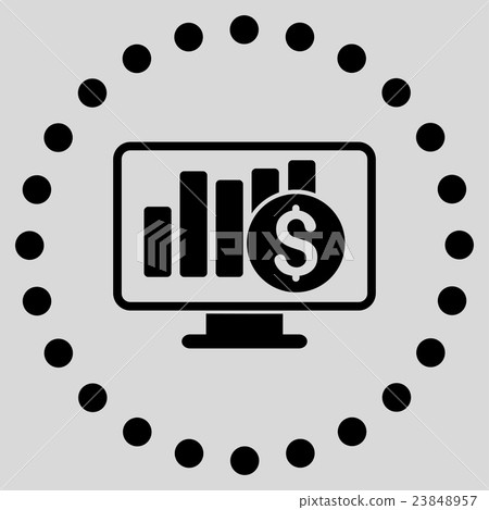 Stock Market Monitoring Icon Stock Market Monitoring Icon 23848957