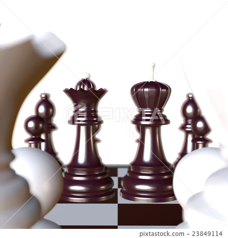 3d illustration of chess situation 3d illustration of chess situation 23849114