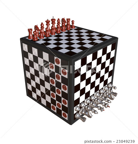 3d illustration of chess situation 3d illustration of chess situation 23849239