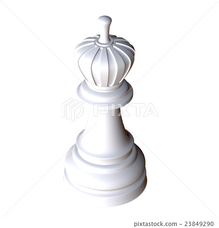 isolated chess figurine 3d illustration 23849290