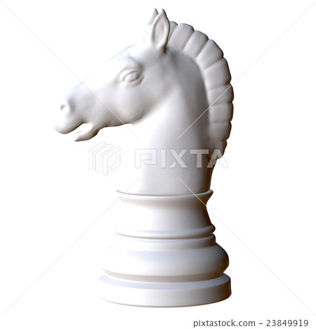 isolated chess figurine 3d illustration 23849919