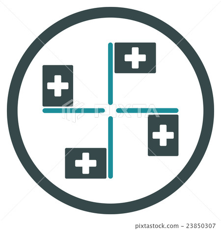Hospital Flags Icon Hospital Flags Icon 23850307