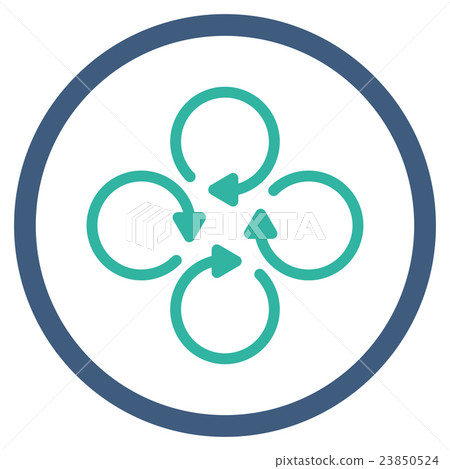 Rotation Flat Icon Rotation Flat Icon 23850524