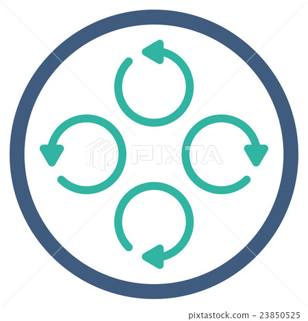 Rotation Flat Icon Rotation Flat Icon 23850525