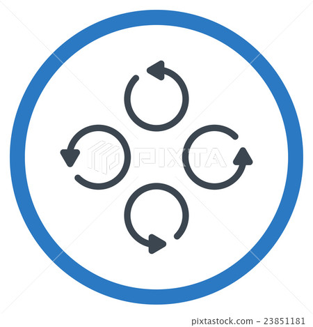 Rotation Flat Icon 23851181