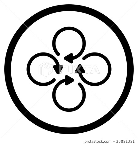 Rotation Flat Icon - Stock Illustration [23851351] - PIXTA
