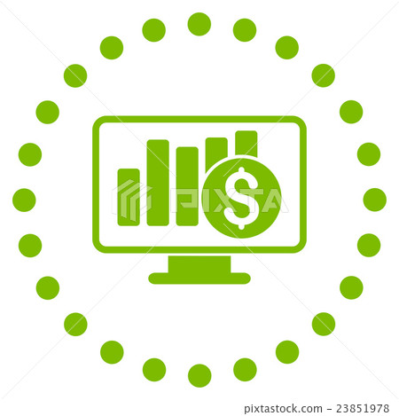 Stock Market Monitoring Icon Stock Market Monitoring Icon 23851978