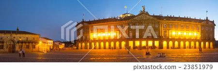 Rajoy Palace (Palacio de Rajoy) in evening Rajoy Palace (Palacio de Rajoy) in evening 23851979