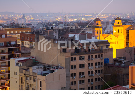 View of old Tarragona in evening View of old Tarragona in evening 23853613