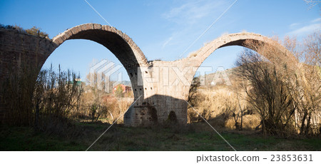 remains of medieval bridge in Cardona. Catalonia, Spain remains of medieval bridge in Cardona. Catalonia, Spain 23853631