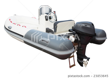 Motor boat isolated on white background Motor boat isolated on white background 23853645
