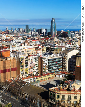 view of residential district of Barcelona view of residential district of Barcelona 23853659