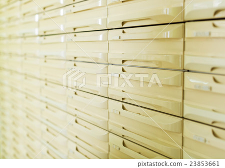 Farmacy storing drawers close up Farmacy storing drawers close up 23853661