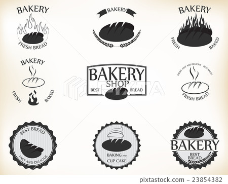Bakery labels and badges with retro vintage style  23854382