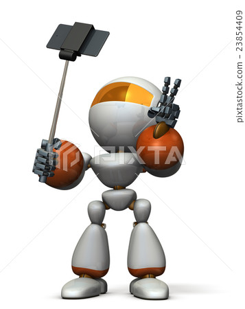 可愛的機器人採取自我 23854409