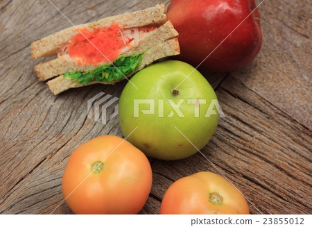 Seaweed salad and sandwich Seaweed salad and sandwich 23855012