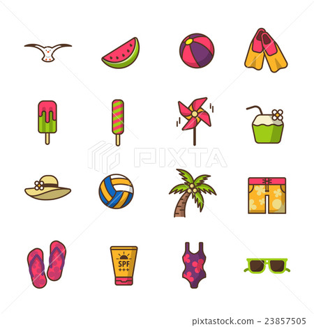Endless Summer Vector Icon Set 23857505