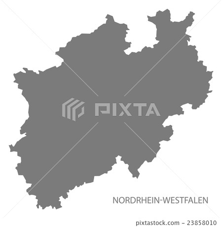 Nordrhein-Westfalen Germany Map grey 23858010