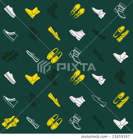 Seamless pattern with flat icons of mens shoes 23859167