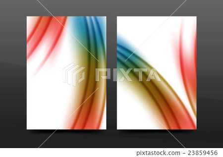 Wave pattern annual report business cover design 23859456