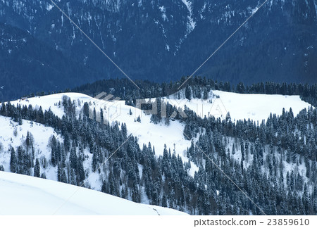 Snow in mountains. 23859610