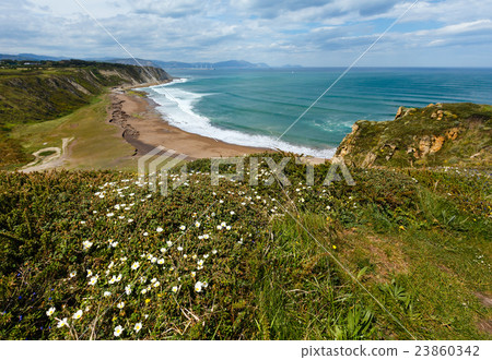 Beach Azkorri or Gorrondatxe view. Beach Azkorri or Gorrondatxe view. 23860342