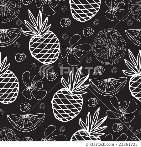 Vector seamless pattern. Summertime theme. 23861725