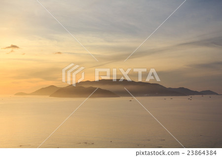 Sunrise at Nha Trang beach, Khanh Hoa, Vietnam 23864384