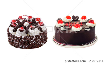 Beautiful whole cake on white background Beautiful whole cake on white background 23865441