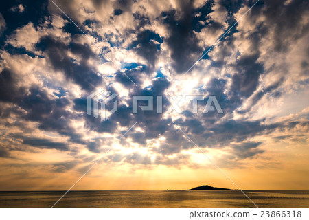 Sunrise, clouds, landscape, Okinawa. Sunrise, clouds, landscape, Okinawa. 23866318