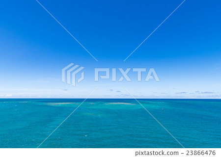 海，天空，風景，沖繩島。 23866476