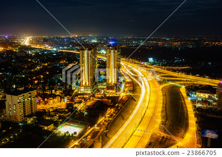 Panoramic view of National Route 1A in Saigon 23866705