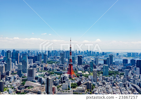 [東京]東京塔和城市景觀 23867257