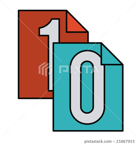 documents with binary code isolated icon design - Stock Illustration ...