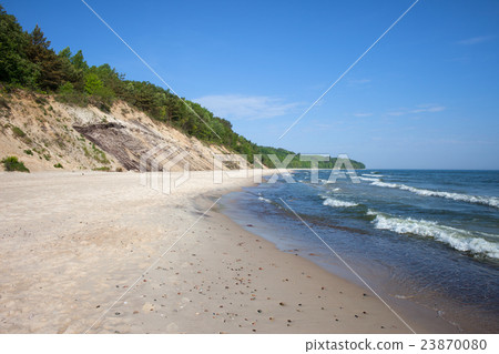 Cliff and Beach at Baltic Sea in Chlapowo 23870080