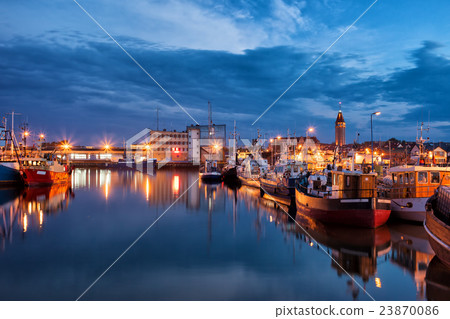 Port in Wladyslawowo Town at Night in Poland 23870086