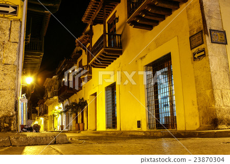 Typical street scene in Cartagena, Colombia Typical street scene in Cartagena, Colombia 23870304