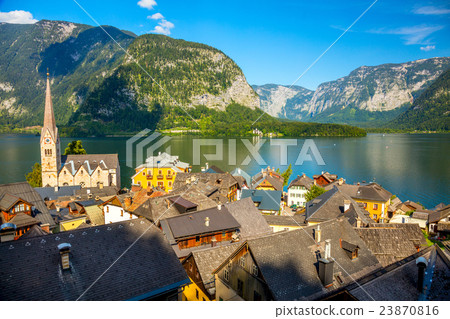 Old Hallstatt village in Alps, Austria, Europe 23870816
