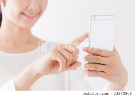 Woman who operates smartphone, augmented reality, ar, body parts Woman who operates smartphone, augmented reality, ar, body parts 23870868