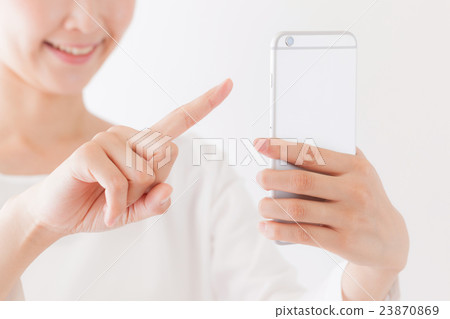 經營智能手機，增強現實，ar，身體部位的女人 23870869