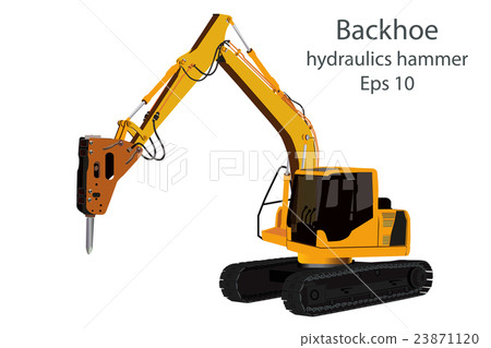 backhoe and hydraulics hammer machine 23871120