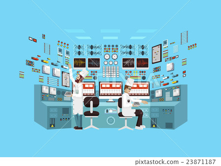 illustration interior science base, nuclear power 23871187