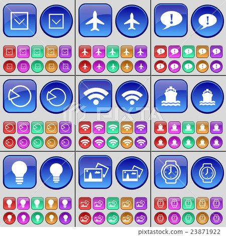 Arrow down, Airplane, Chat bubble, Diagram, Wi-Fi, 23871922